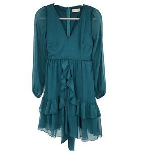 Altar’d State KEELIE GG52 deep teal long sleeve dress. Brand new never worn. xs